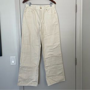 Universal Thread High Rise Relaxed Wide Leg Jeans in Bone